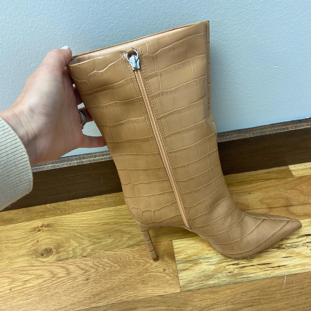 Tan Schutz booties brand new with box